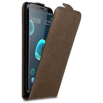 Etui Cadorabo Protezion Magnetica HTC Desire 12+ in tono caffè
