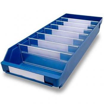 Regalkasten STEMO, hochschlagfest, blau, 600 x 240 x 95 mm, 15er Pack