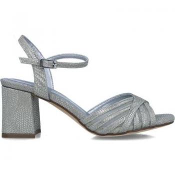 Sandalias Tacón Medio Brillante