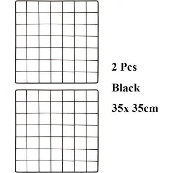 2PCS Iron Grid Wall Display Rack for Photos and Postcards