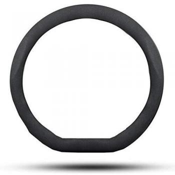 TCOI Universal Alcantara D Shape Steering Wheel Cover (Black D-shape)