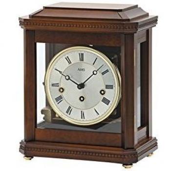 AMS Tischuhr T2196, Holz, 44 x 36 x 19 cm