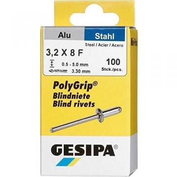Gesipa Rivetto 3.2 mm x 8 mm Acciaio Alluminio 100 pz
