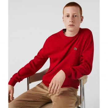 Lacoste Pullover Umano Rosso con Collo Rotondo