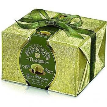 FLAMIGNI, Panettone con Crema di Pistacchio e Cioccolato Bianco