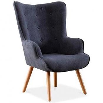 Butaca Voss diseño capitoné gris 95x71x75 cm