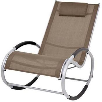 Sedia a dondolo da giardino in textilene