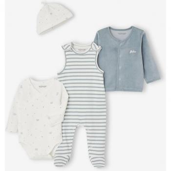 Pack naissance VERTBAUDET 4 pièces bleu ciel, création personnelle