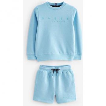 Boys' 100% Cotton Tees and Shorts Combo – Blue (Ted Baker)