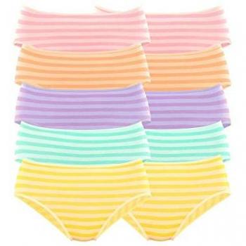 Damen Jazz-Pants Slips Gr. 36/38, gestreift in lila, gelb, grün, orange, rosa