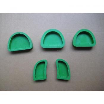 Moldes de Yeso Ex: 5 Unidades, Base de Silicona con/without lengua