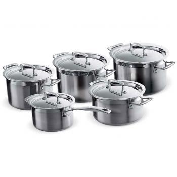 Le Creuset Acciaio Inox Pentole Set 5 Pezzi a 3 Strati