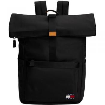 Tommy Jeans Rucksack Tjm Essential Rolltop Backpack AM0AM12414 Schwarz 00 Herren