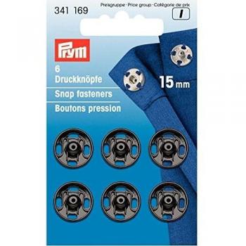 Prym 15 mm Black Sew-On Snaps