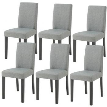 Hamburg Set de 6 Sillas de Comedor con Acabado Gris