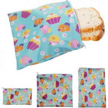 3-Pack Waterproof Reusable Snack Bags