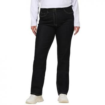 Ulla Popken Funktionsjeans Mandy – Damen, blau, 21 cm, Baumwolle/Polyester
