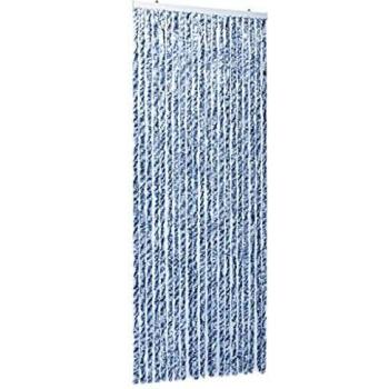 Insect Guard Curtain Blue, White & Silver 90x220 cm Chenille