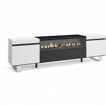 Banc Télé Moderne avec Effet Bois 200x35x57cm