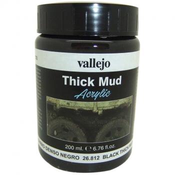 Vallejo Weathering Effects: Black Mud, 200 ml – #26812