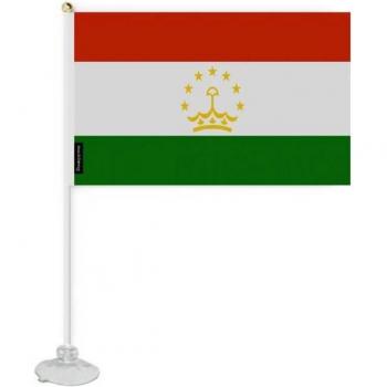 Miniature Tajikistan Flag with Sticky Base (14x21 cm)