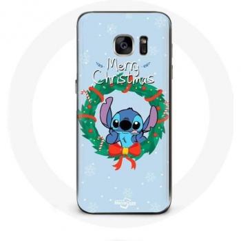 Merry Christmas Blue Case for Samsung Galaxy S7 Stitch Snow