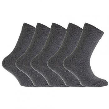 FLOSO Kinder Socken grau (Packung mit 5)