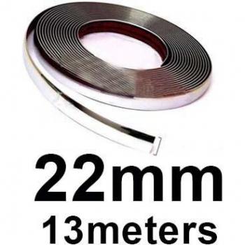Moldura Flexible Cromada para Protección de Ventanas
