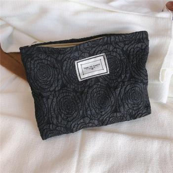 Travel Clutch with 3D Rose Pattern