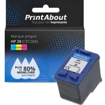 Cartouche HP 28 C8728A PrintAbout – 3 couleurs compatible