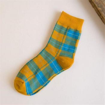 Vintage Plaid Cotton Women's Kawaii Hosiery