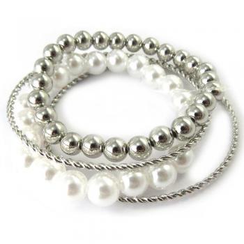Bracelet Sissi (blanc & argenté) – M6295