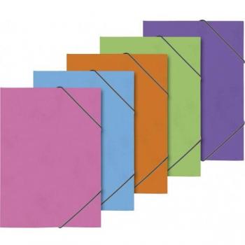 Pack de 5 classeurs A4 2 anneaux couleurs tendance Brunnen Fact! plus, Presspan carton 15 mm