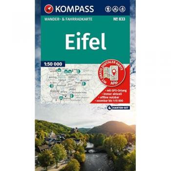KOMPASS Wanderkarten-Set 833 Eifel (4 Karten) 1:50.000