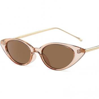 Oval Metall Kleinkatzen Brille für Damen & Herren