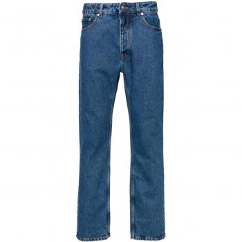 Straight Jeans con Monogramma Uomo