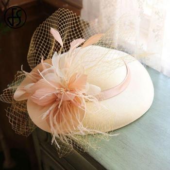 Cocktail Pink Wide Brim Derby Fascinator
