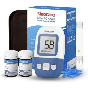 Glucomètre Sinocare Safe AQ Angel avec kit de 50 bandelettes et lancettes