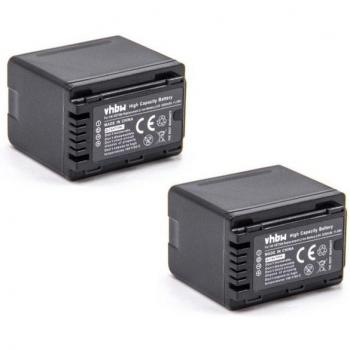 Batteries Li‑Ion 2×3200 mAh + puce d’identification pour Panasonic HC‑V720