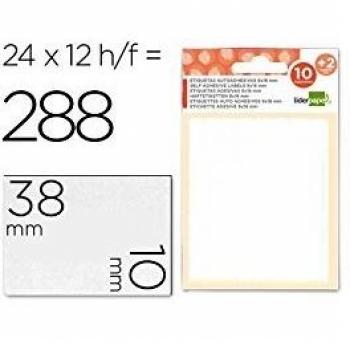 Pacote de Etiquetas Adesivas 10x38 mm