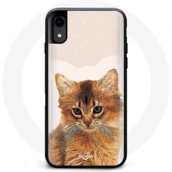 IPhone X Case with Somali Cat Design