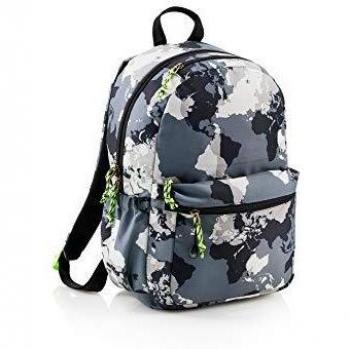 Mochila Miquelrius Mapamundi, Doble Compartimento, Espacio Acolchado para PC/Tablet, Color Gris