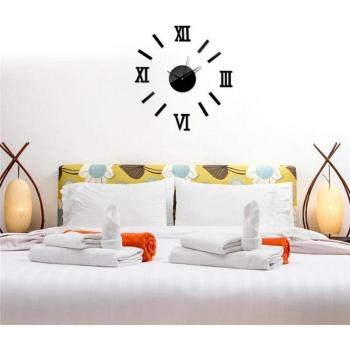 Horloge murale romaine miroir pour chambre