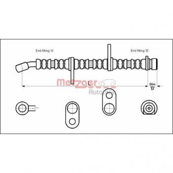 Tubo flexible de freno METZGER 4113605