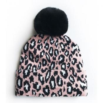 Chapeau Crochet Hiver Léopard