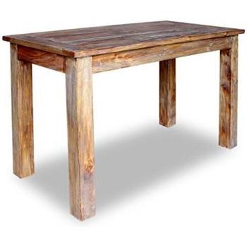 Dining Table, Solid Mahogany Wood, 120x60x77 cm, Vidaxl