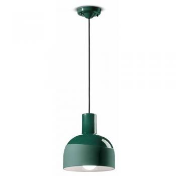 Flaschengrüne Keramik-Pendelleuchte E27 Ø 22,5 cm – max. 146,5 cm