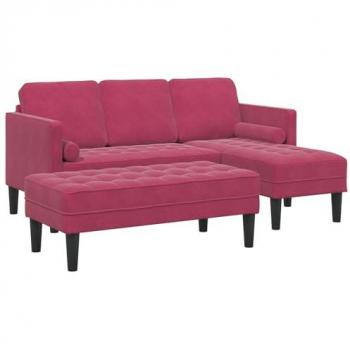 Ensemble de Canapés 2 pcs Rouge Bordeaux