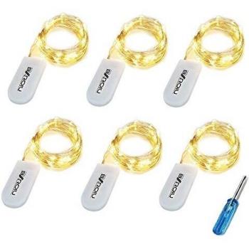 BXROIU 6 x 20er Micro LED Lichterkette für Hochzeiten
