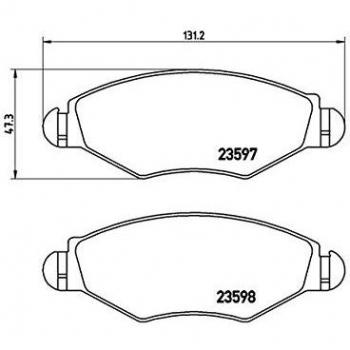 BREMBO Bremsbelagsatz für PEUGEOT und CITROËN P 61 063